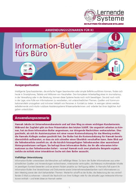 Anwendungsszenarien für KI: Information Butler fürs Büro