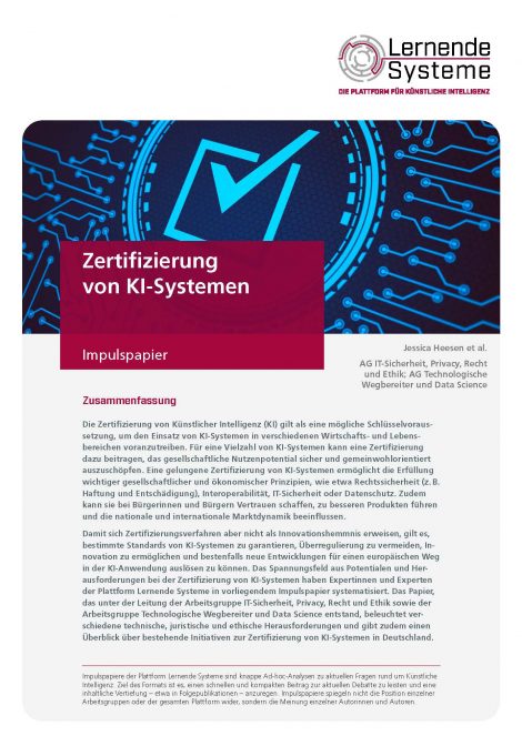 Zertifizierung von KI-Systemen